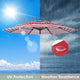 TheDisplayOutlet Patio Umbrella Canopy 10ft 8-Rib 3-Tiered Image