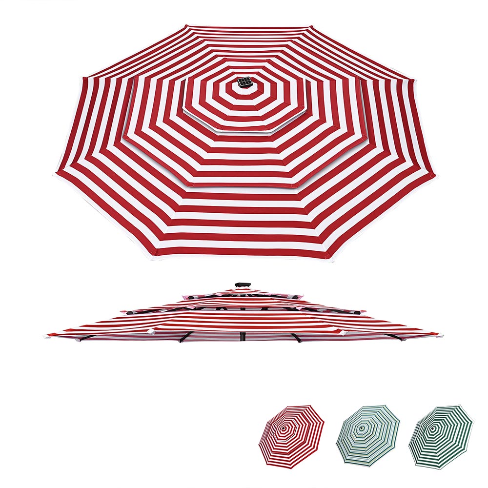 Patio Umbrella Canopy 10ft 8-Rib 3-Tiered Patio Umbrella Canopy 10ft 8-Rib 3-Tiered