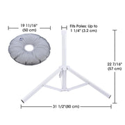 Portable Umbrella Stand Base Holds Poles D 1 1/4"