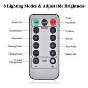 TheDisplayOutlet String Lights for Metal Patio Umbrella 9ft/10ft 8-Rib Image