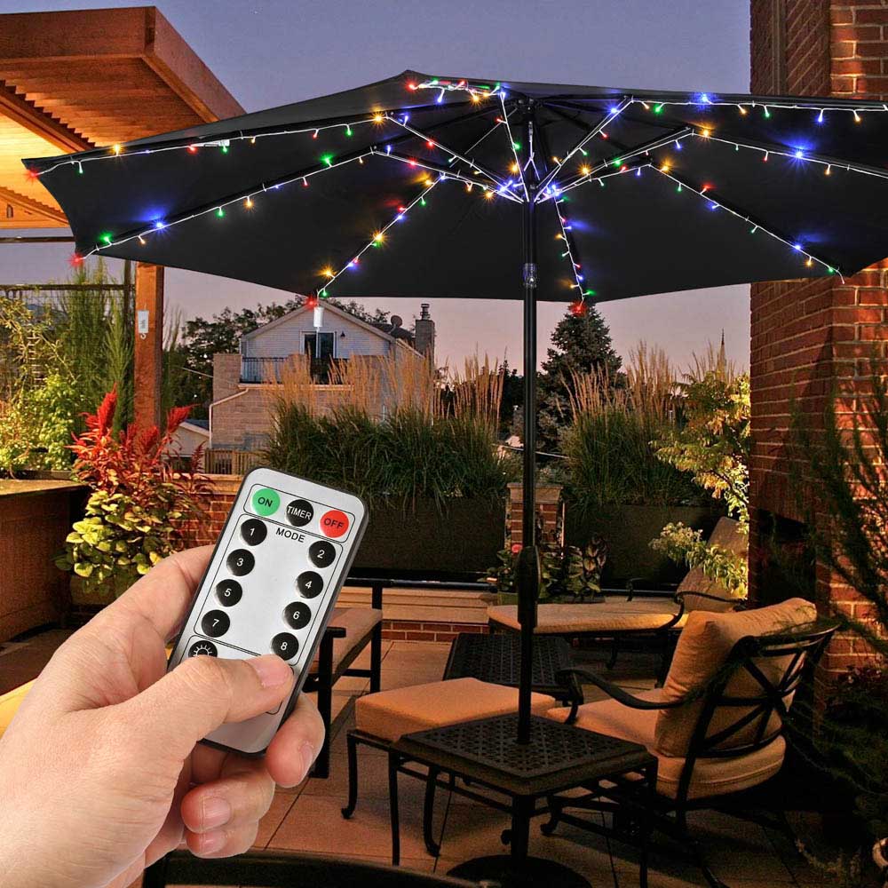 String Lights for Metal Patio Umbrella 9ft/10ft 8-Rib String Lights for Metal Patio Umbrella 9ft/10ft 8-Rib