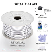 Outdoor Rope Light Warm White Light Strip RF Remote