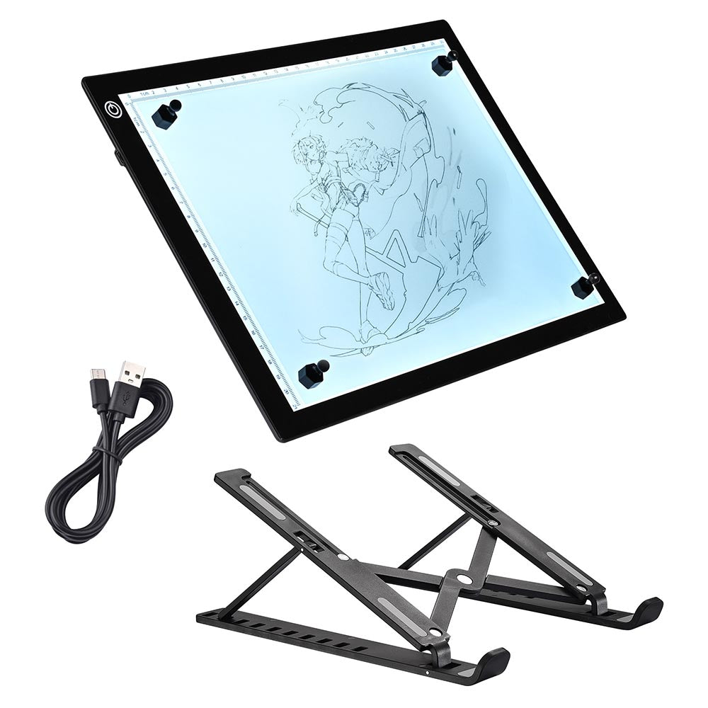 A2 LED Tracing Light Board 23 Light Pad & Tracing Paper