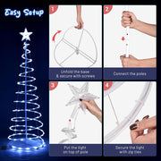 5' LED Lighted Xmas Spiral Tree