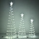 TheDisplayOutlet 3ct Lighted Spiral Xmas Trees Battery Powered 6ft 4ft 3ft, Cool White Image