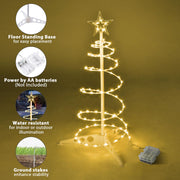 2' Lighted Spiral Xmas Tree Battery Powered