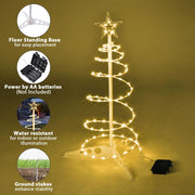 2' Lighted Spiral Xmas Tree Battery Powered