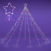 Christmas Tree Light with Pole & Star 9-String