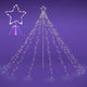 TheDisplayOutlet Christmas Tree Light with Pole & Star 9-String, 12ft RGBY Image