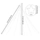 TheDisplayOutlet Christmas Tree Light with Pole & Star 9-String Image