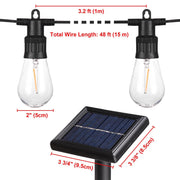 200' Outdoor Bistro String Light with Bulbs 110V Warm White