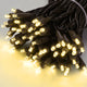 TheDisplayOutlet 200' Mini Christmas String Lights Outdoor 110V Warm White, Brown Wire Image