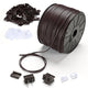 500ft Outdoor Electrical Zip-Cord Wire SPT-1 w/ Plugs & End Caps