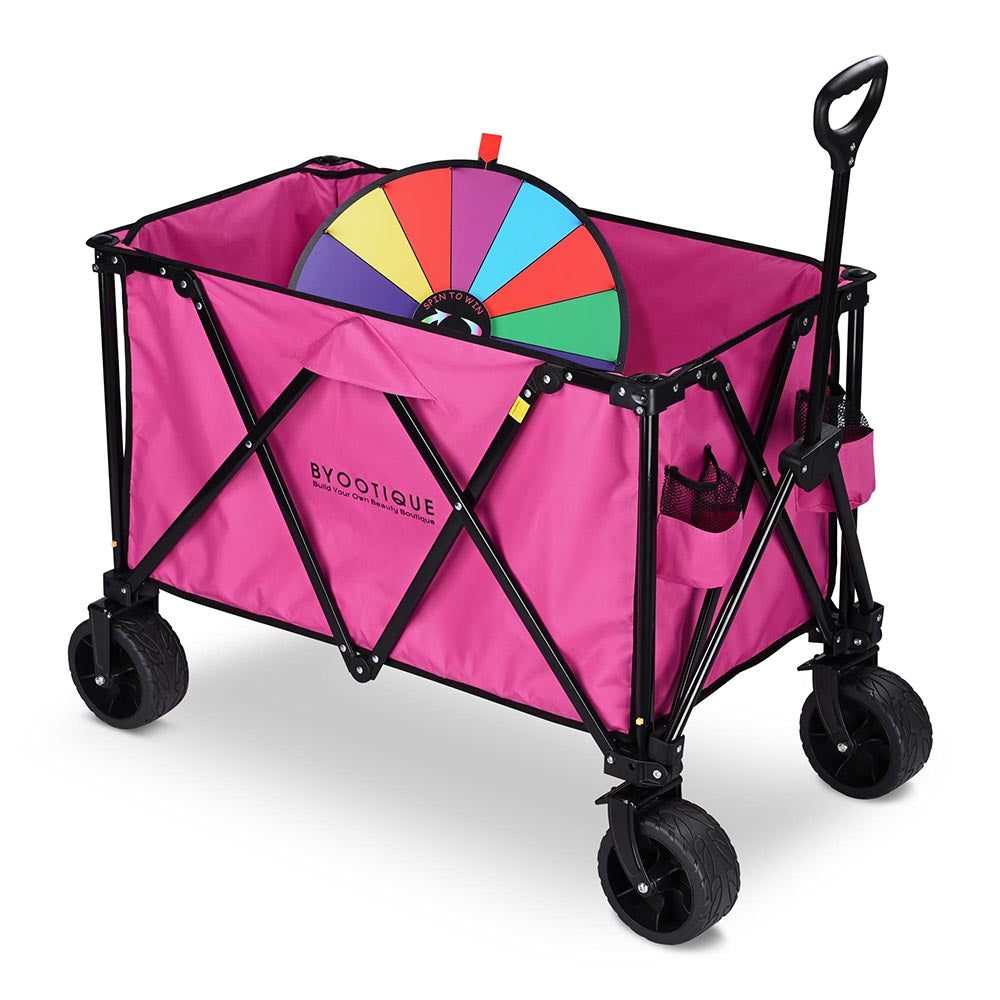pink wagon stroller 225L Folding Wagon Cart Pink Wagon for Event TradeShow