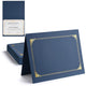 TheDisplayOutlet 8.5x11 Certificate Holders Navy Blue Cardboard 30ct/pk Image