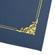 8.5x11 Certificate Holders Navy Blue Cardboard 30ct/pk