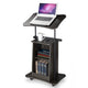 TheDisplayOutlet Adjustable Mobile Laptop Cart with Storage Image