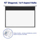 DSP Motorized Projector Screen 92" 16:9 Wall Ceiling