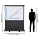 Portable Floor Stand Retractable Projector Screen 60" 4:3