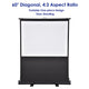 Portable Floor Stand Retractable Projector Screen 60" 4:3