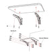 TheDisplayOutlet Computer Desk Folding Wall Mounted Desk 24"x16" Image