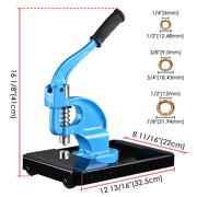 TheDisplayOutlet Grommet Machine Hand Press Tool on Wheel #0 #2 #4 Image