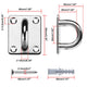 TheDisplayOutlet 304Stainless Steel Pad Eye Batting Cage Anchor Plate 6ct., M10 3/16in Image