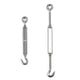 TheDisplayOutlet 6" M10 Stainless Hook-Eye Turnbuckles for 3/16" Batting Cage Cable 6ct. Image
