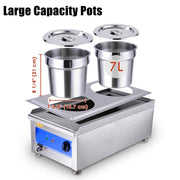 Stainless Steel Soup Warmer 14.8Qt 110V, 1200W