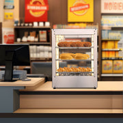 Food Warmer Display Cabinet 3-Tier 15x15x20 (Dimmable Light)