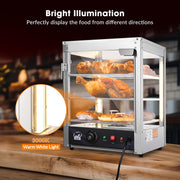 Food Warmer Display Cabinet 3-Tier 15x15x20 (Dimmable Light)