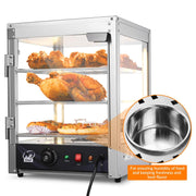 Food Warmer Display Cabinet 3-Tier 15x15x20 (Dimmable Light)