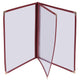 Wine Red Clear Menu Covers 8.5x11