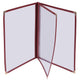 TheDisplayOutlet Wine Red Clear Menu Covers 8.5x11, Book Style 6-View 60ct/pk Image
