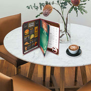 Wine Red Clear Menu Covers 8.5x11
