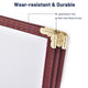 Wine Red Clear Menu Covers 8.5x11