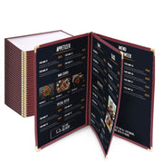 Wine Red Clear Menu Covers 8.5x14