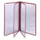 Wine Red Clear Menu Covers 8.5x14