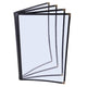 TheDisplayOutlet Clear Menu Covers 8.5x14 Black Menu Books, Book Style 8-View 40ct/pk Image