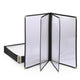 TheDisplayOutlet Clear Menu Covers 8.5x11 Black Menu Holder, Book Style 8-View 4ct/pk Image