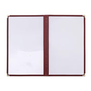 Wine Red Clear Menu Covers 8.5x14