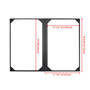 Custom Menu Covers PU Leather 8.5x14 2-View 10ct/pk