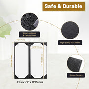 Menu Covers PU Leather 5ct/Pack 4.25x11