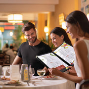 TheDisplayOutlet Menu Covers PU Leather 10ct/Pack 8.5x14 8-View Clear Sleeve Image