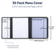 TheDisplayOutlet Clear Menu Covers 8.5x11 & Half 30ct/Pack Image