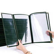 TheDisplayOutlet Green Clear Menu Covers 8.5x14 & Half Menu Holder 30ct/pk Image