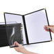 TheDisplayOutlet Clear Menu Covers 8.5x11 Black Menu Holder, Book Style 4-View 30ct/pk Image