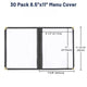 TheDisplayOutlet Clear Menu Covers 8.5x11 Black Menu Holder Image