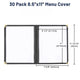 TheDisplayOutlet Clear Menu Covers 8.5x11 Black Menu Holder Image