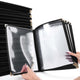 TheDisplayOutlet Clear Menu Covers 8.5x11 Black Menu Holder, Book Style 12-View 30ct/pk Image